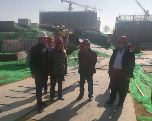 贠公法帶領(lǐng)安全環(huán)保第二督導(dǎo)組深入藍山水岸工地項目檢查指導(dǎo)工作