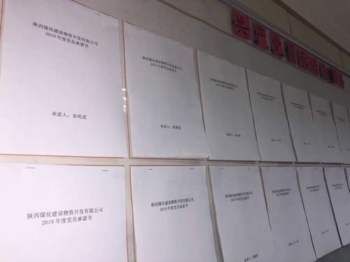 陜煤建設(shè)物資公司積極開(kāi)展共產(chǎn)黨員承諾踐諾活動(dòng)