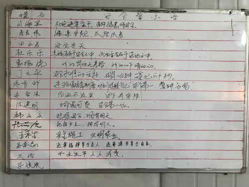 陜煤建設(shè)洗選煤運(yùn)營(yíng)公司紅柳林洗煤廠項(xiàng)目部檢修班開(kāi)展“人人守安全說(shuō)警句”活動(dòng)