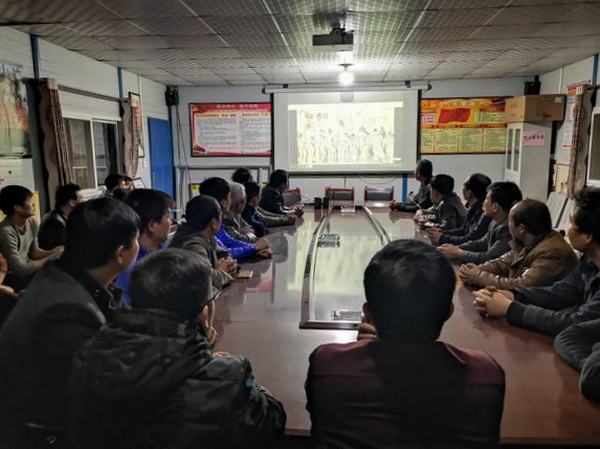 陜煤建設礦建二公司冶坪項目部用視聽盛宴樹牢防火意識，強化責任擔當