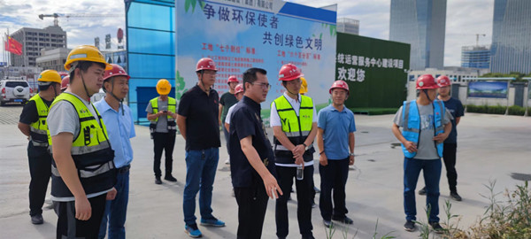 陜西建工五建集團(tuán)監(jiān)理單位來(lái)到陜煤建設(shè)渭南分公司北斗星基項(xiàng)目參觀交流