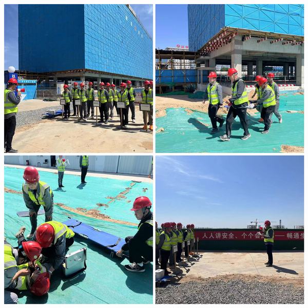 陜煤建設銅煤公司各項目部開展“安全生產(chǎn)月”應急演練活動