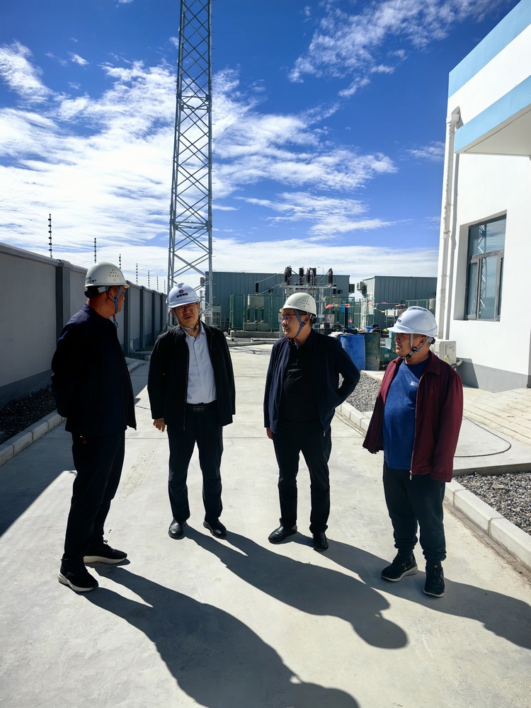 劉保江一行深入天工公司青海西臺秦川光伏電站檢查指導(dǎo)工作