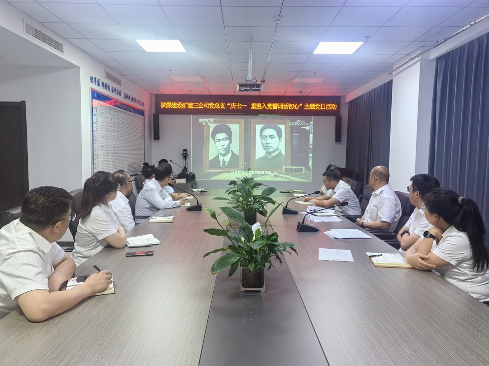 陜煤建設(shè)礦建三公司黨總支開展“慶七一 重溫入黨誓詞話初心”主題黨日活動(dòng)